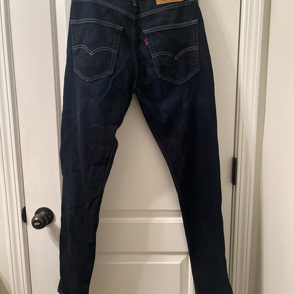 Levi Strauss & Co. 512 Men's Blue Denim Jeans Zip Button Pockets Dark Size 30x32 - Picture 8 of 14